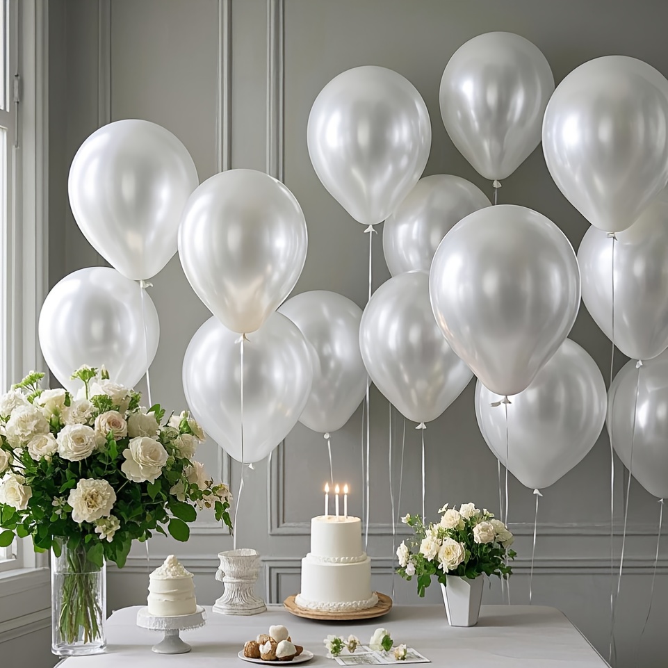 Confetti Balloon Set - Pearl White Balloon Set, Suitable for