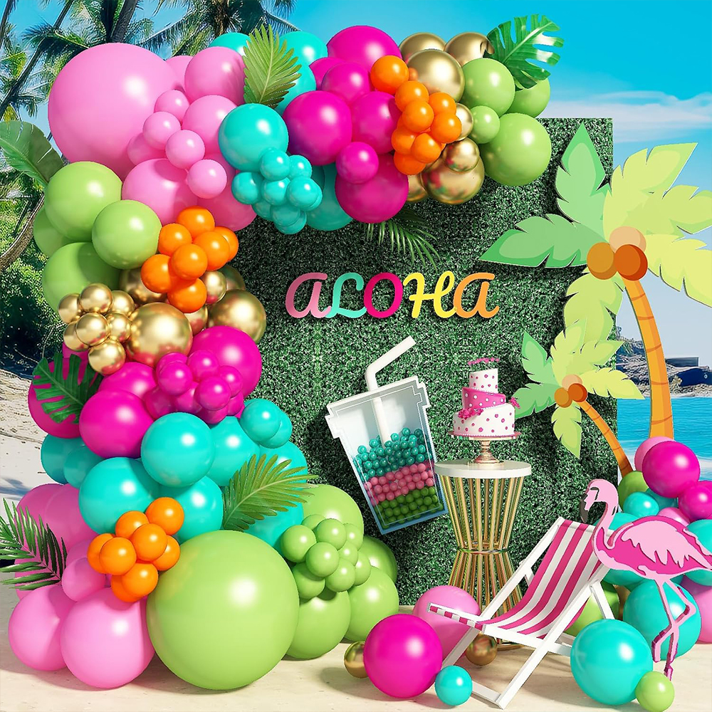 Wedding Supply Kit - 138Pcs Summer Tropical Balloon Garland Arch