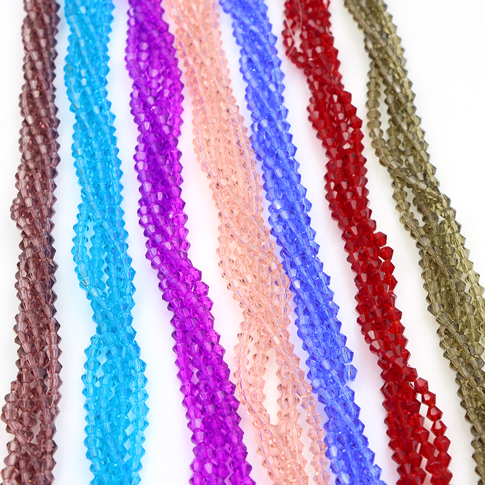Wedding Dress Supply - Wholesale 4mm Crystal Glass Bicone Bead