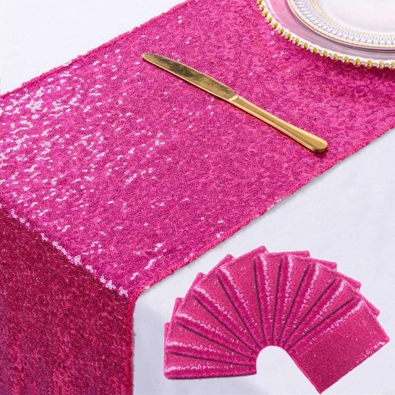 Table Runner Sequin - Hot Pink Sequins Table Runner Wedding