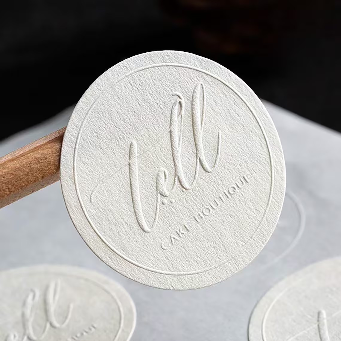 Wedding Packaging - 500pcs Custom Logo Stickers Embossed Logo