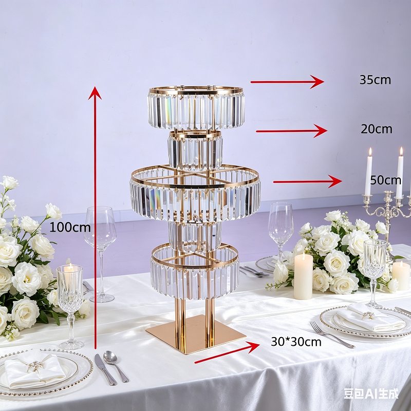 Wedding Decor Supply Store - 4 PCS Flower Rack Crystal Road