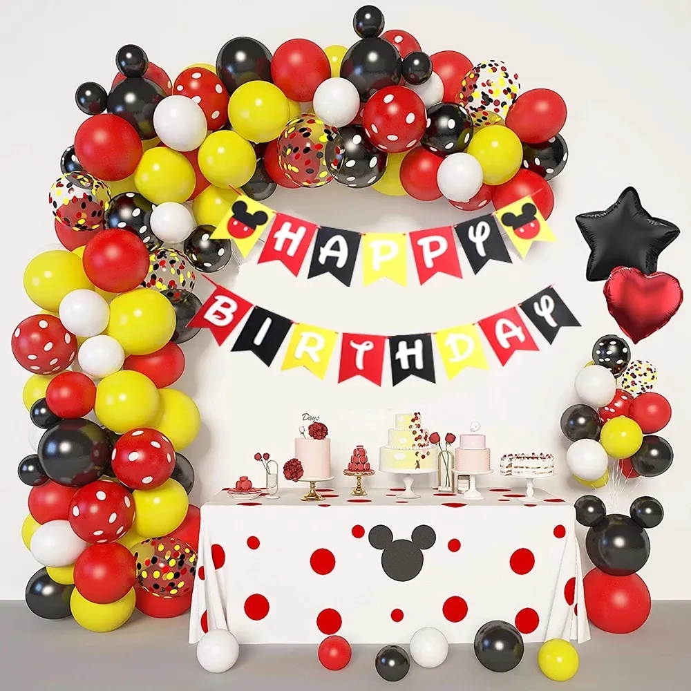 Wedding Supply Kit - Red Black Yellow Balloon Garland Arch