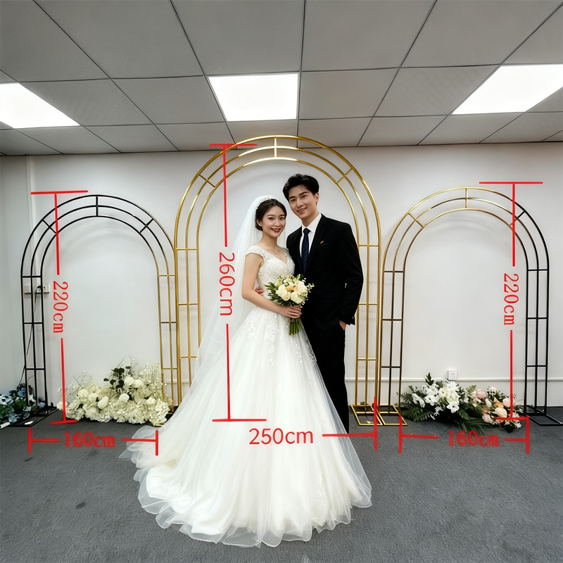 Wedding Decor Supply Store - Metallic Gold Wedding Arch Stand，Wedding Party