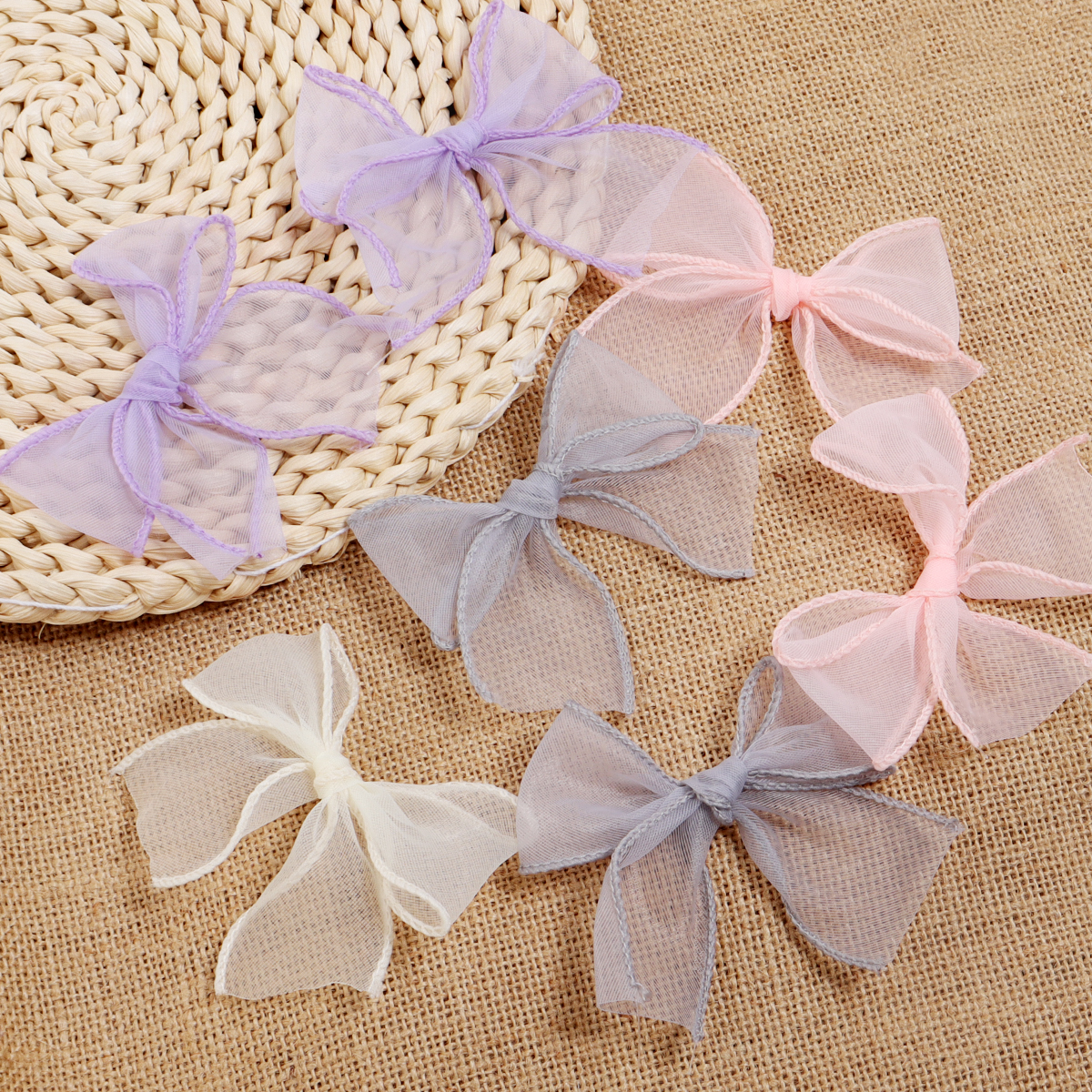 Wedding Dress Supply - 10pcs/lot Fishtail Yarn Ribbon Bows Colorful