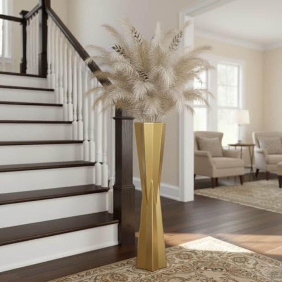 Star Tapered Gold Floor Vase 2 - Centerpiece Vase Tall avis et prix