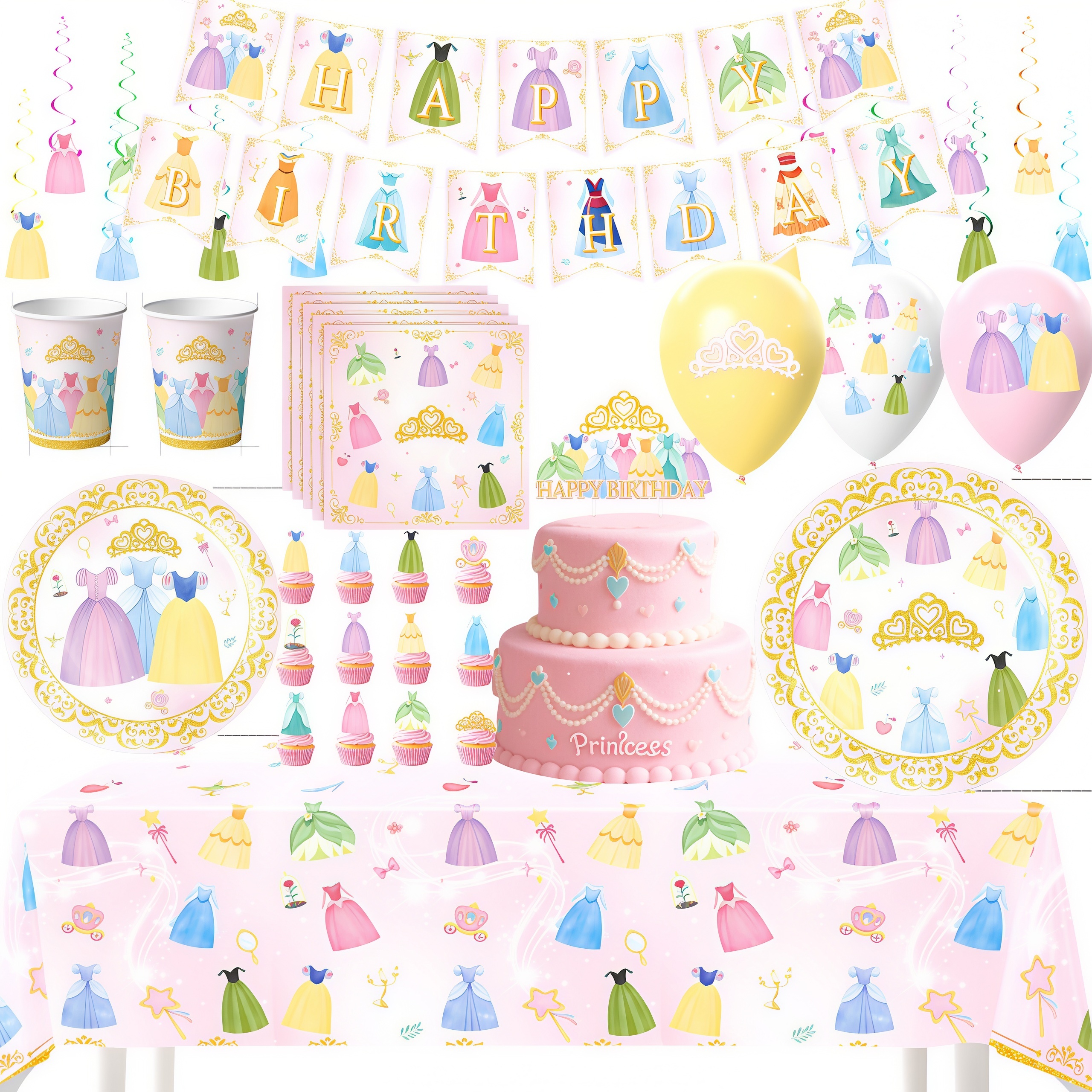 Princess Dress Girls Birthday  - Confetti Balloon Set avis et prix