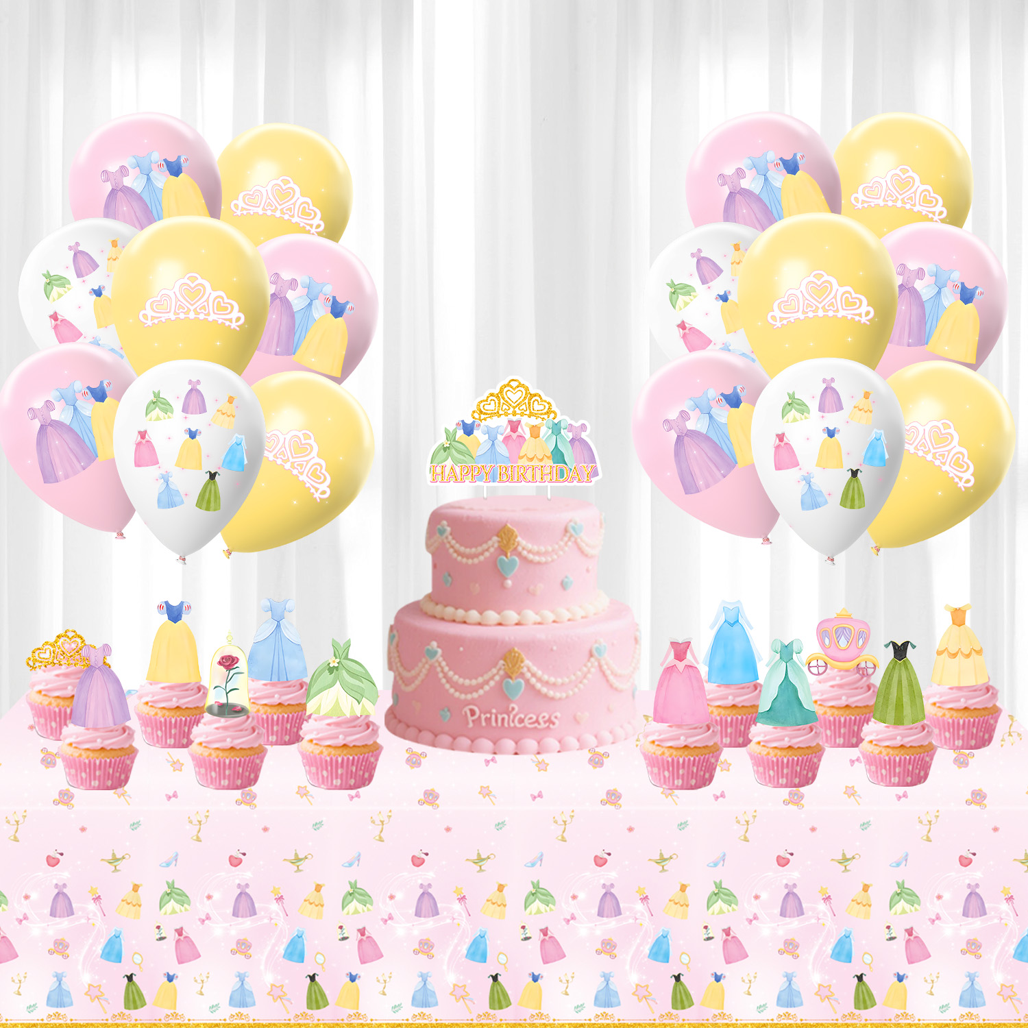 Princess Dress Girls Birthday  - Confetti Balloon Set avis et prix