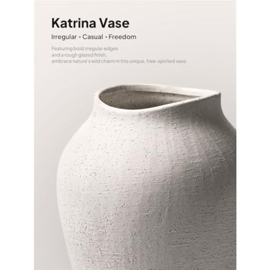 White Ceramic Vase - Large Tal - Centerpiece Vase Tall avis et prix