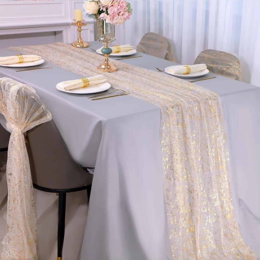 Golden Sequin Glitter Hot Stam - Table Runner Sequin avis et prix