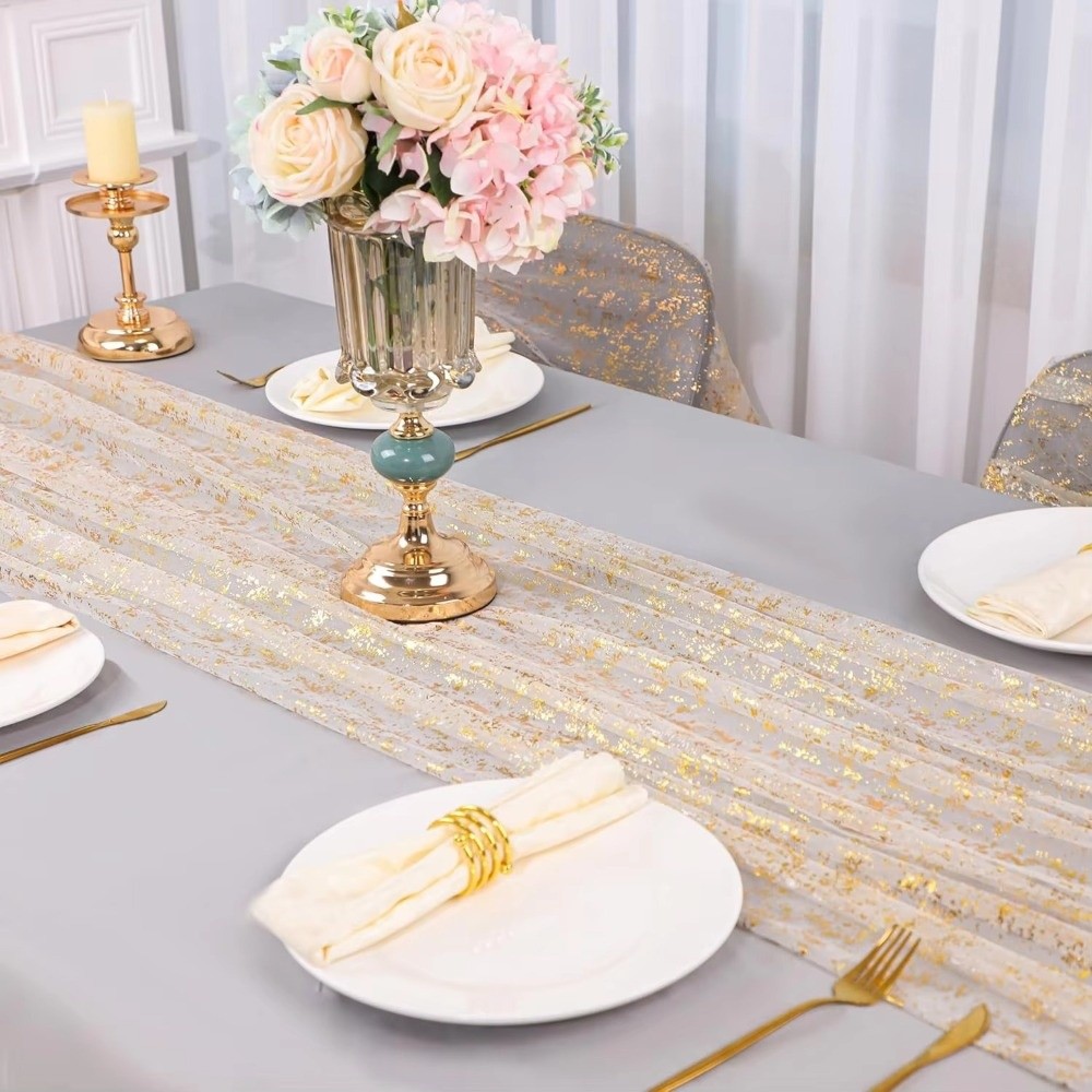 Golden Sequin Glitter Hot Stam - Table Runner Sequin avis et prix