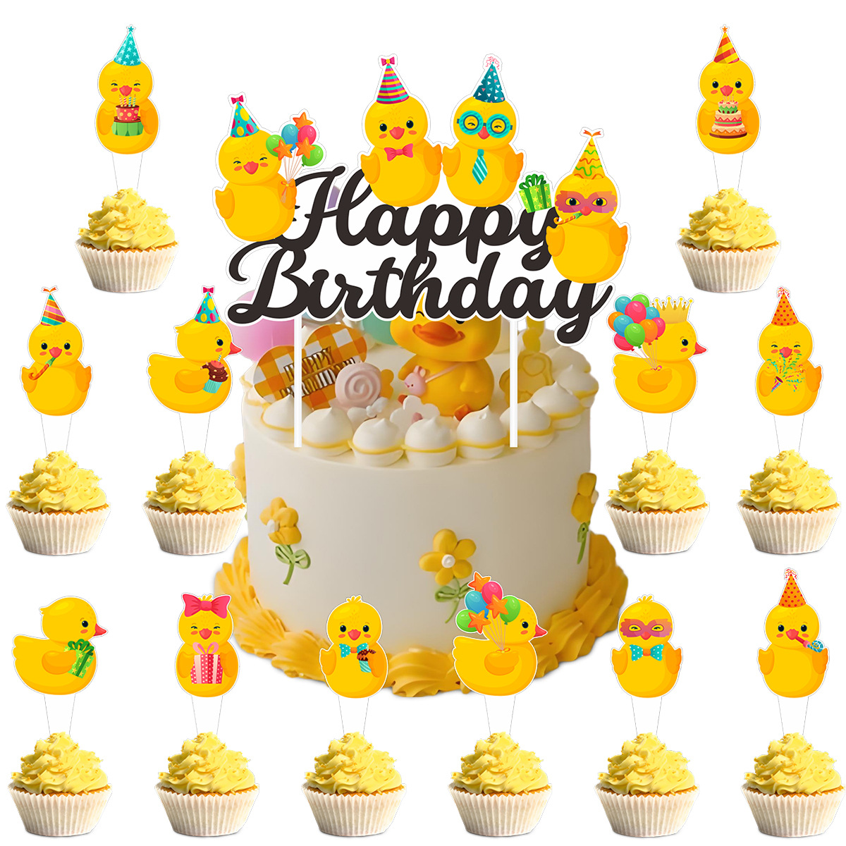 Cute Swim Duck Theme Happy Bir - Confetti Balloon Set avis et prix
