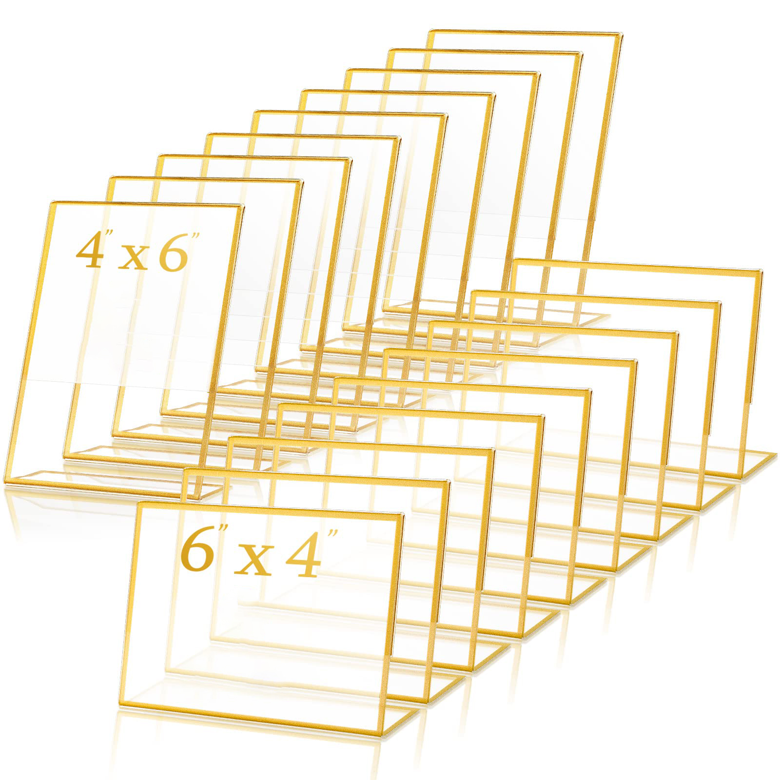Gold Frame Acrylic Sign Holder - Table Number Gold avis et prix