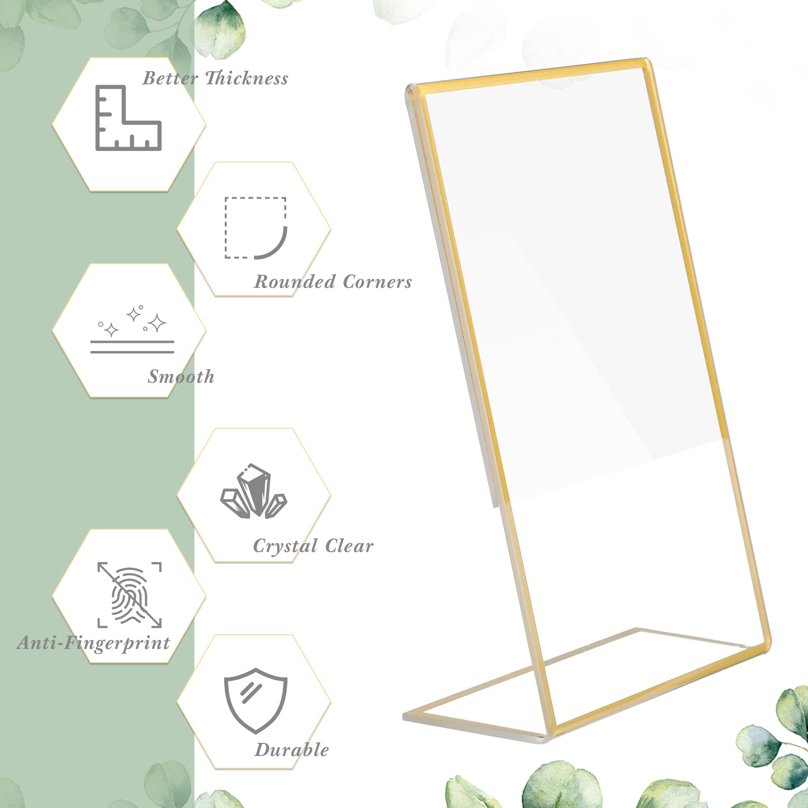 Gold Frame Acrylic Sign Holder - Table Number Gold avis et prix
