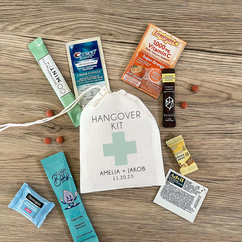 Custom 5Pcs Hangover Kit Cotto - Wedding Supply Kit avis et prix