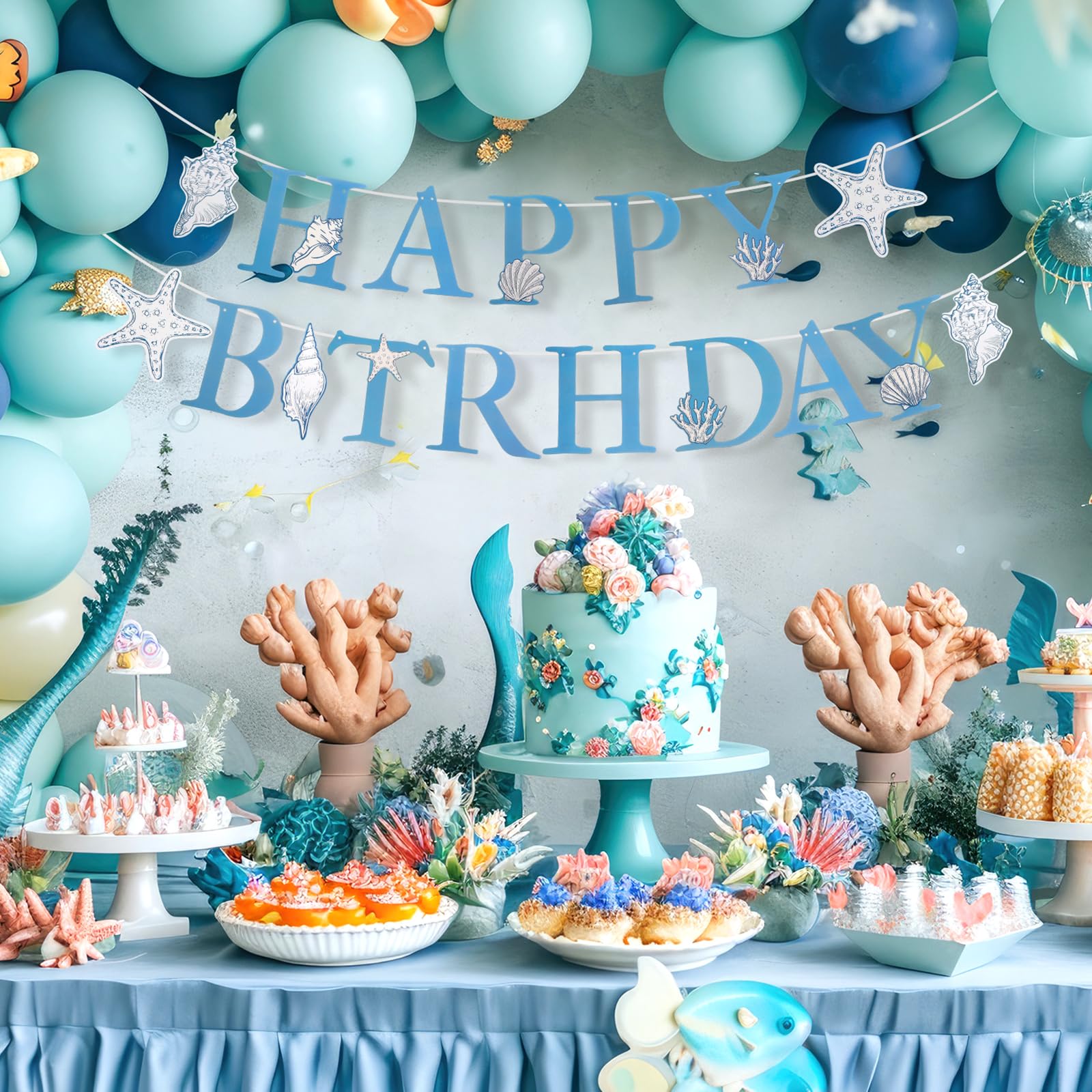 Elegant Ocean Mermaid Birthday - Confetti Balloon Set avis et prix