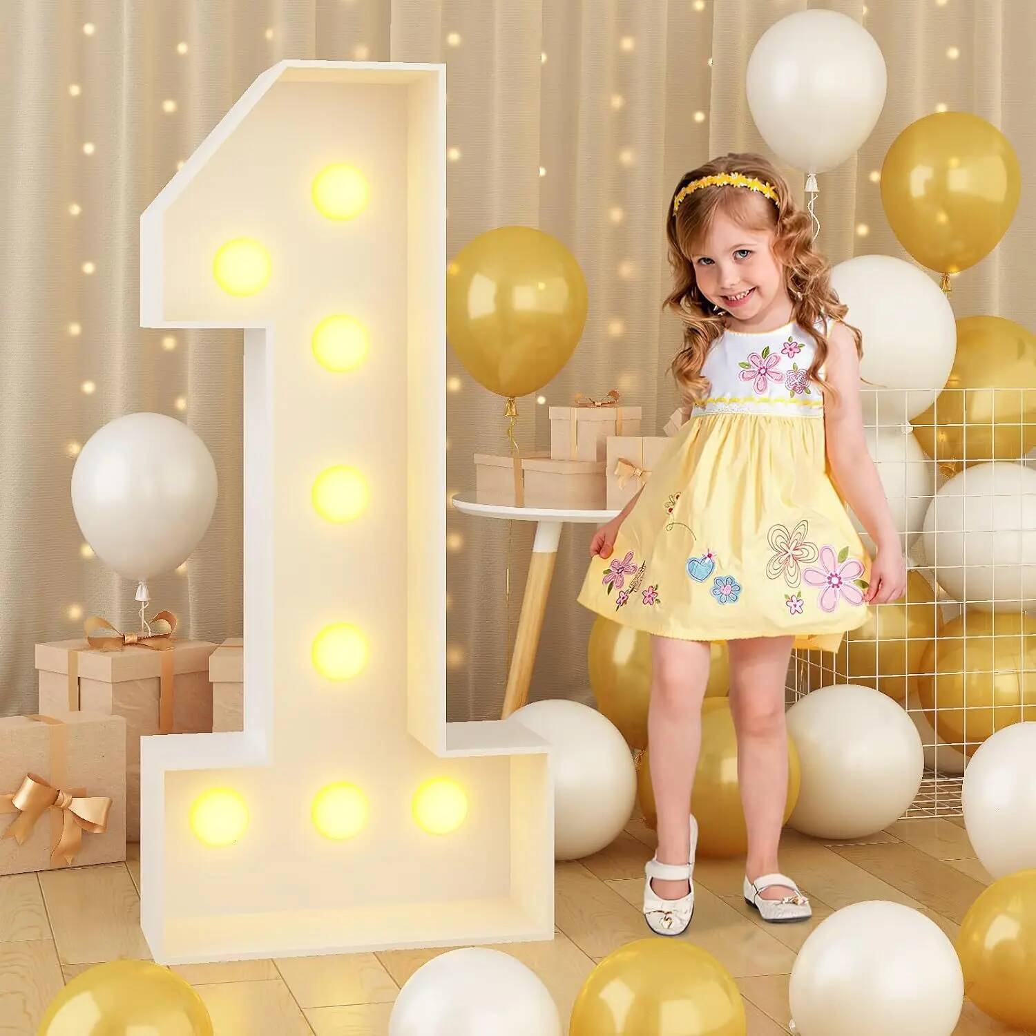 Giant Number Led Light for Kid - Confetti Balloon Set avis et prix