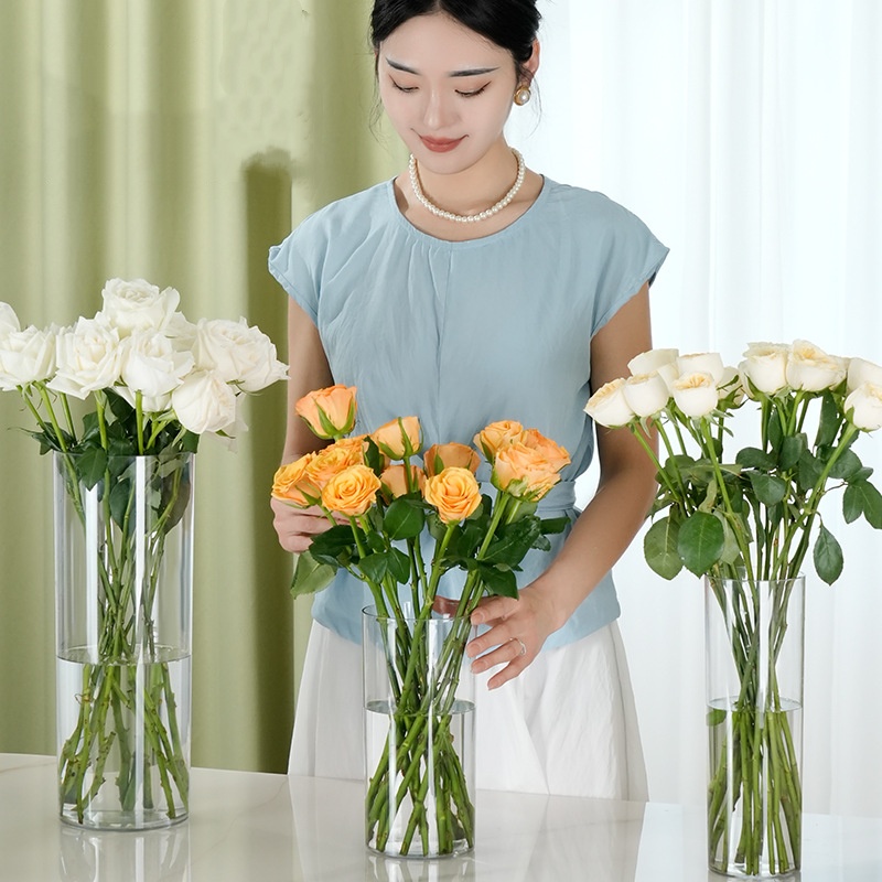 New Acrylic Clear Cylinder Flo - Centerpiece Vase Tall avis et prix