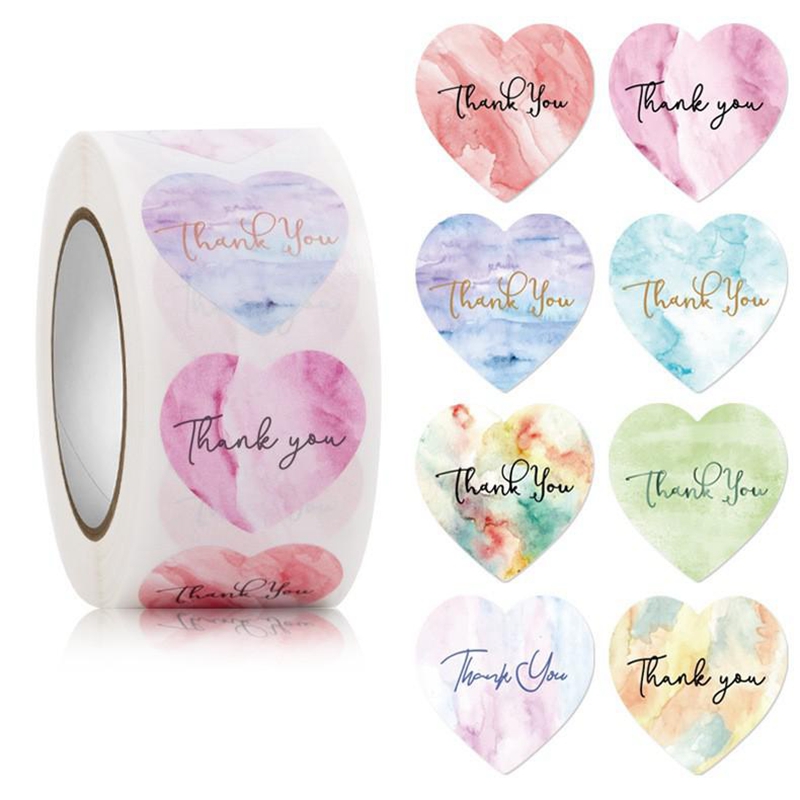 100-500pcs Heart Thank You Sti - Wedding Supply Business avis et prix