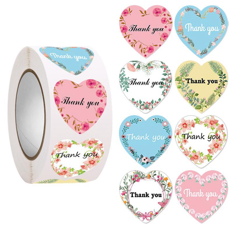 100-500pcs Heart Thank You Sti - Wedding Supply Business avis et prix