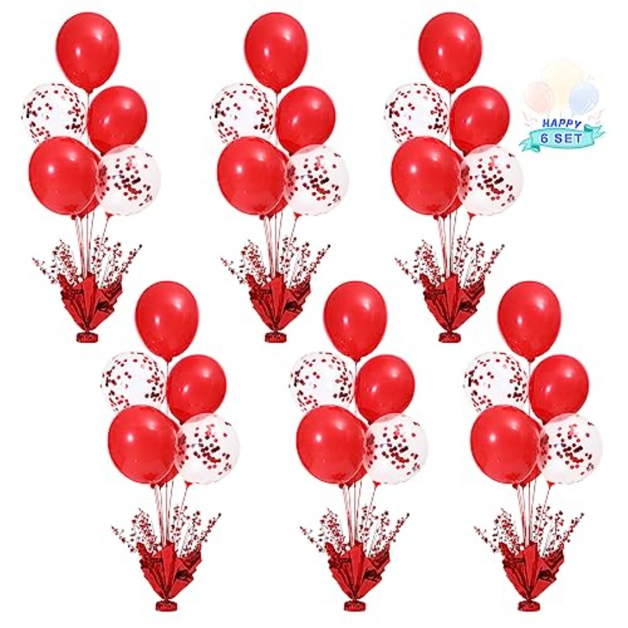 6 Set Christmas Table Balloons - Confetti Balloon Set avis et prix