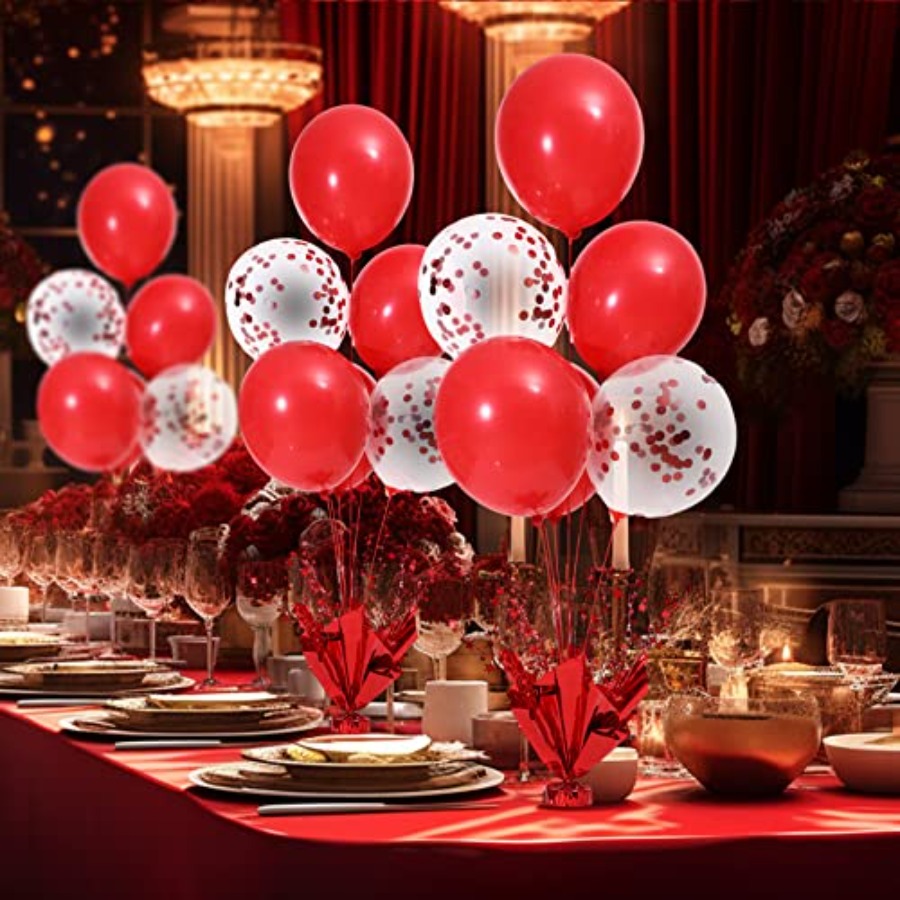6 Set Christmas Table Balloons - Confetti Balloon Set avis et prix