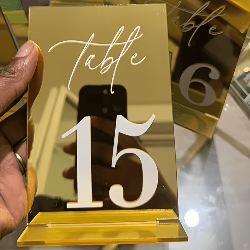 Gold Mirror Acrylic Table Numb - Table Number Gold avis et prix