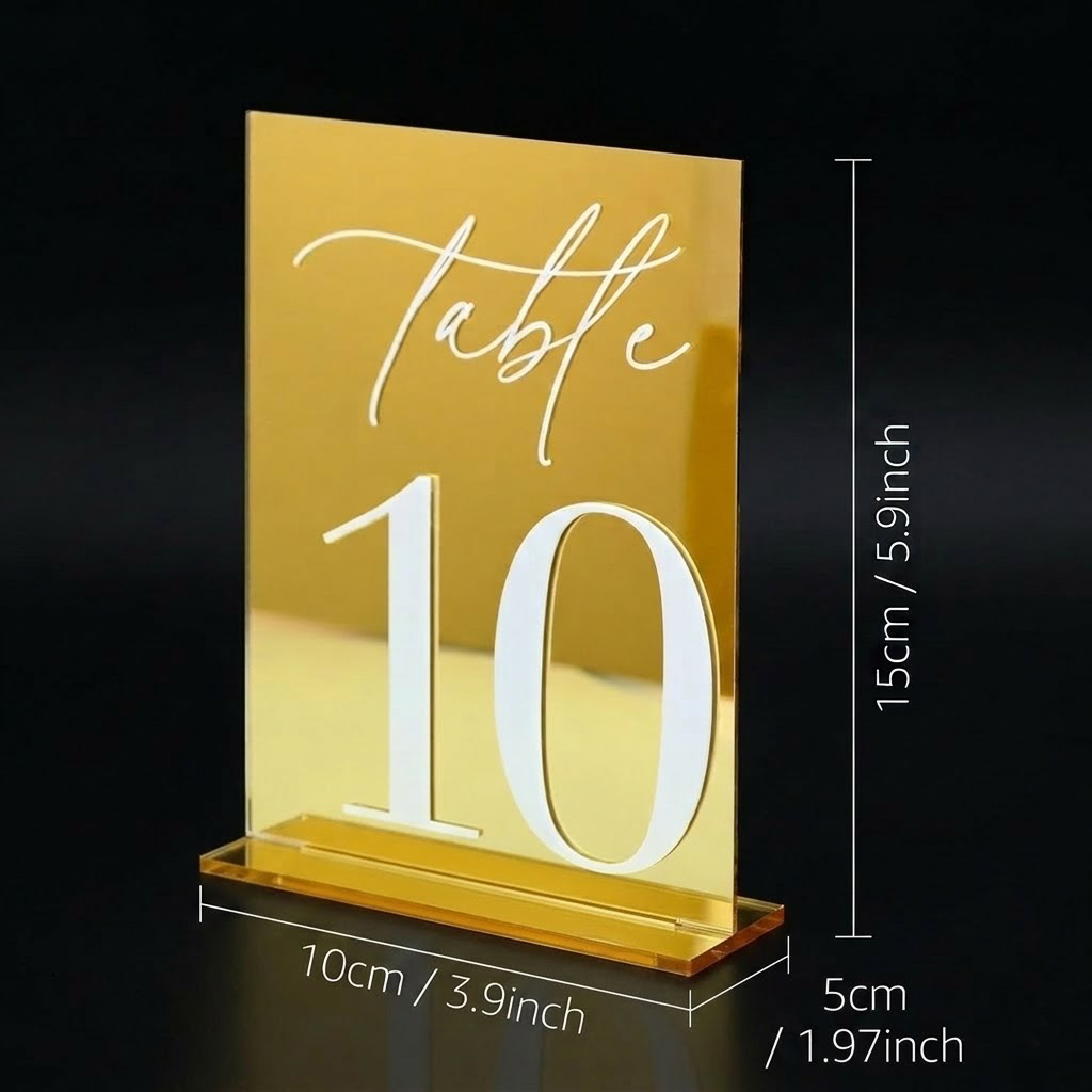 Gold Mirror Acrylic Table Numb - Table Number Gold avis et prix