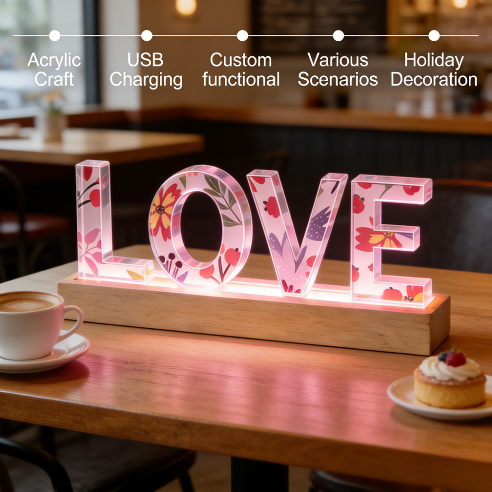 1pc Custom Name Acrylic LED Na - Wedding Led avis et prix