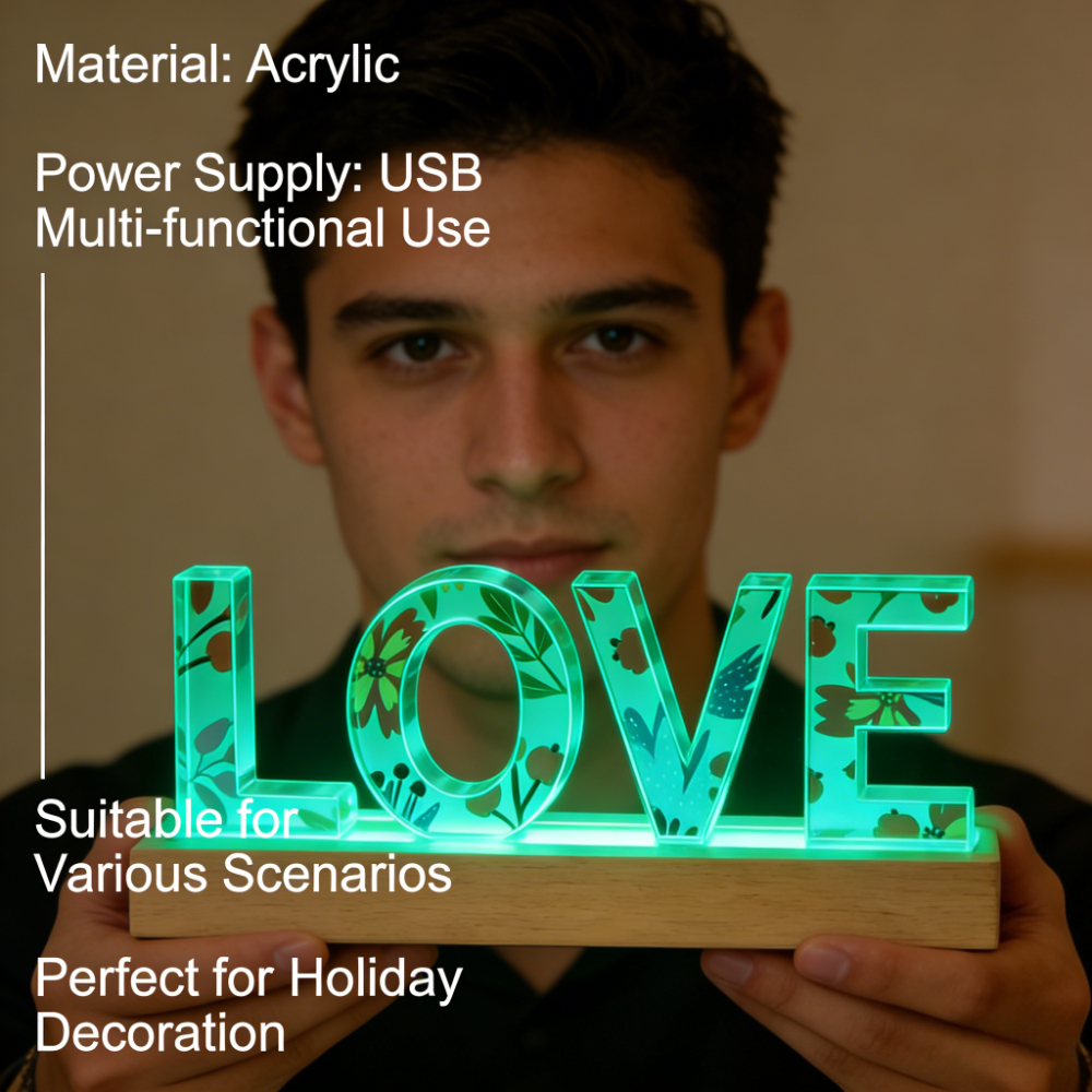 1pc Custom Name Acrylic LED Na - Wedding Led avis et prix