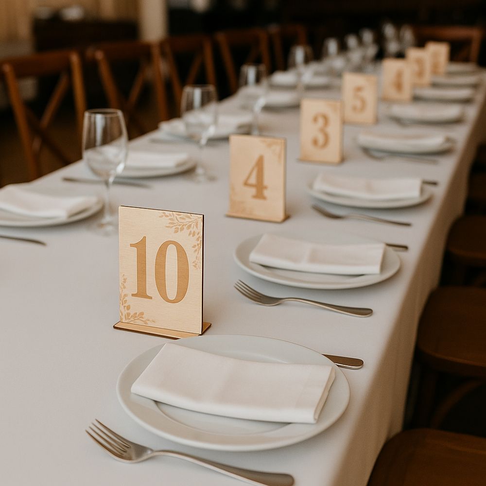 10pcs 1-10 Numbers Wooden Tabl - Table Number Gold avis et prix