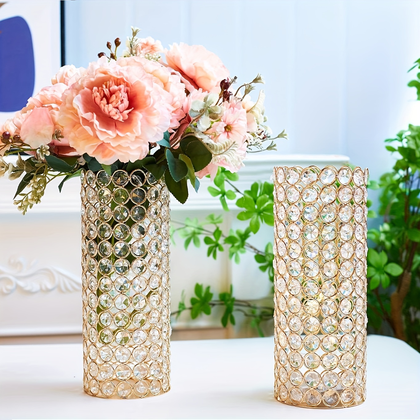 2pcs Crystal Cylinder Vase for - Centerpiece Vase Tall avis et prix