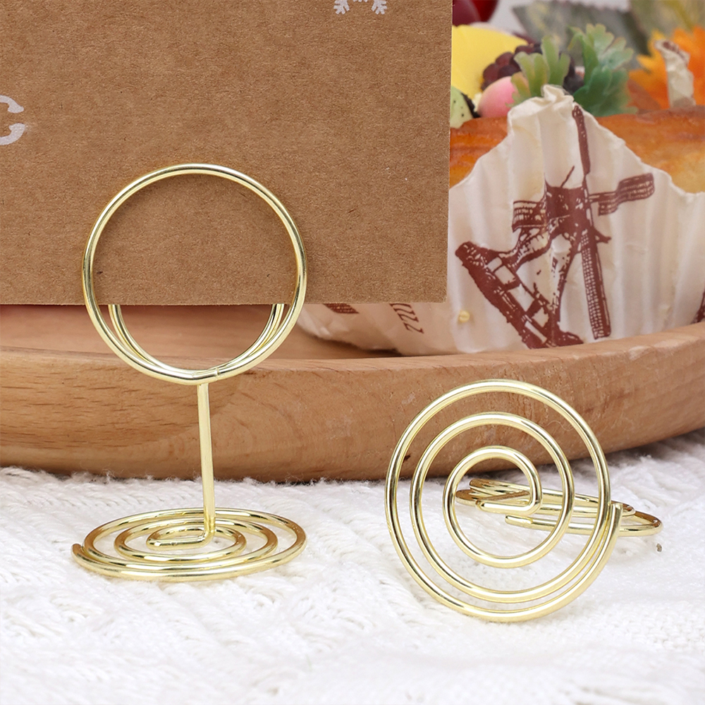 24-2pcs Metal Place Card Holde - Table Number Gold avis et prix
