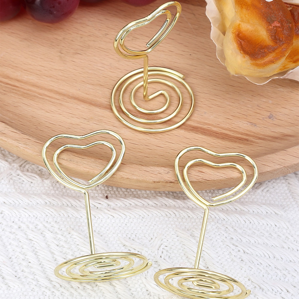 24-2pcs Metal Place Card Holde - Table Number Gold avis et prix