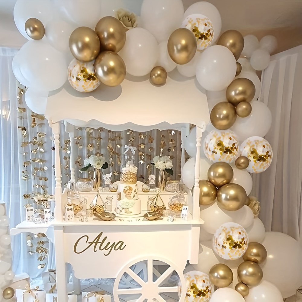 101pcs White Golden Balloons G - Wedding Supply Kit avis et prix