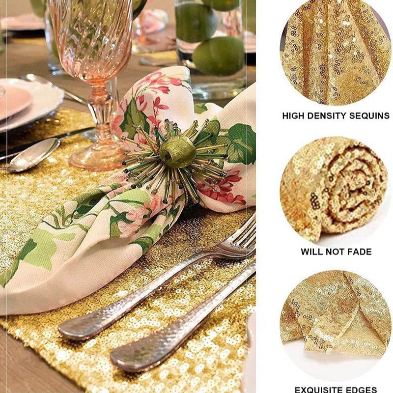 Golden Sequin Table Runner for - Table Runner Sequin avis et prix
