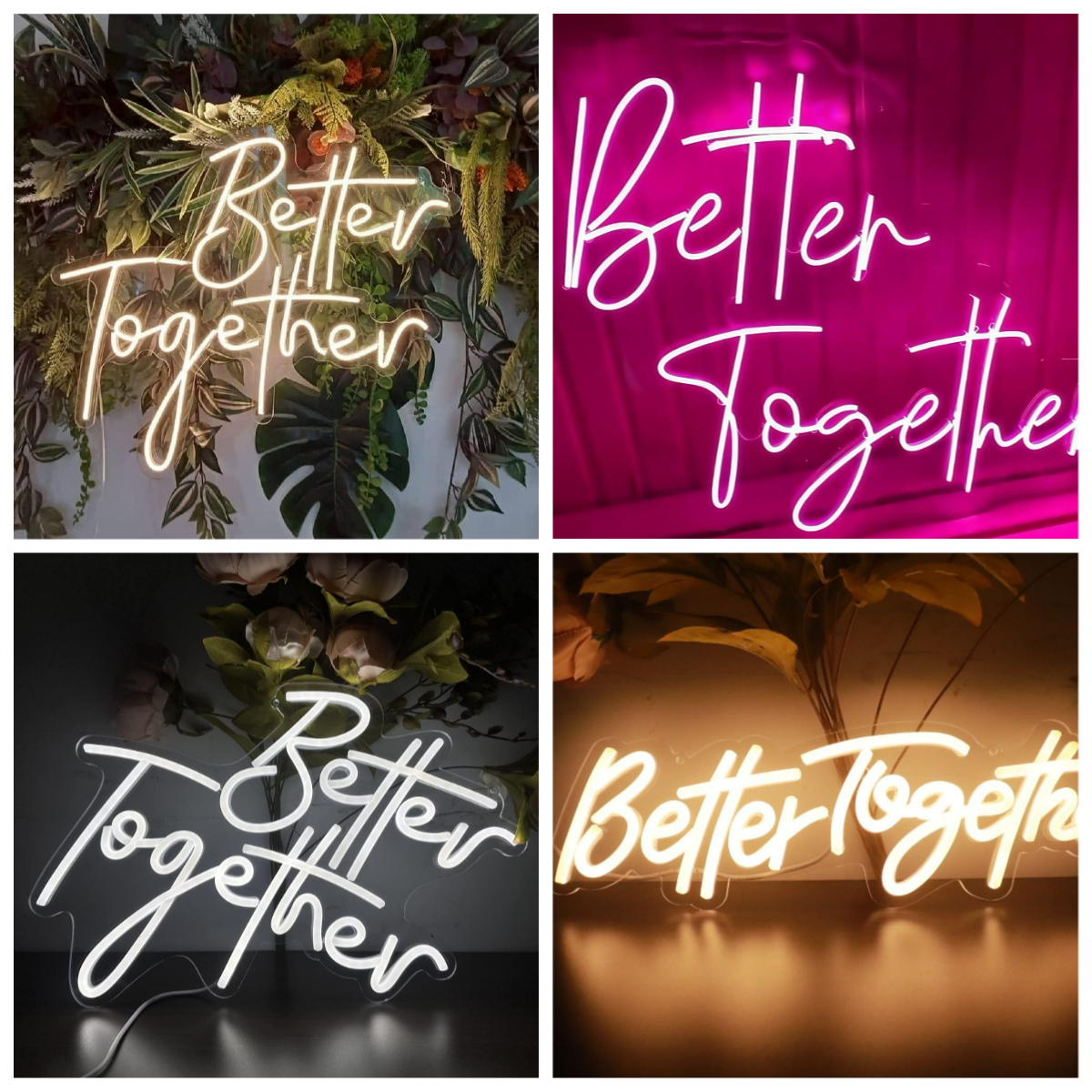 Better Together Neon Sign USB  - Wedding Led avis et prix