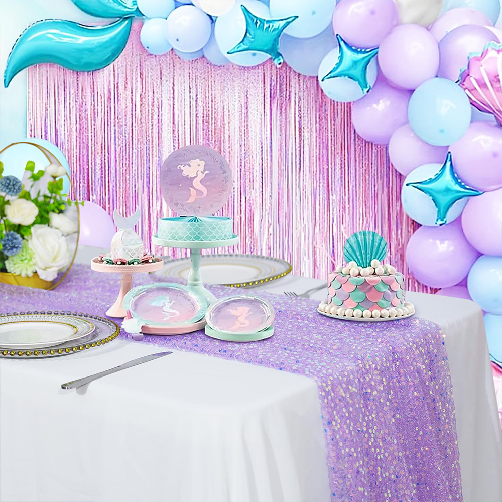 Mermaid Table Runner Iridescen - Table Runner Sequin avis et prix