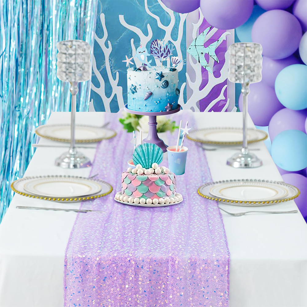 Mermaid Table Runner Iridescen - Table Runner Sequin avis et prix
