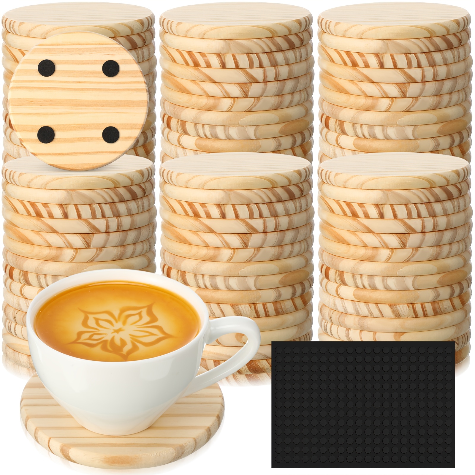 72pcs Unfinished Wood Coasters - Wedding Supply Kit avis et prix