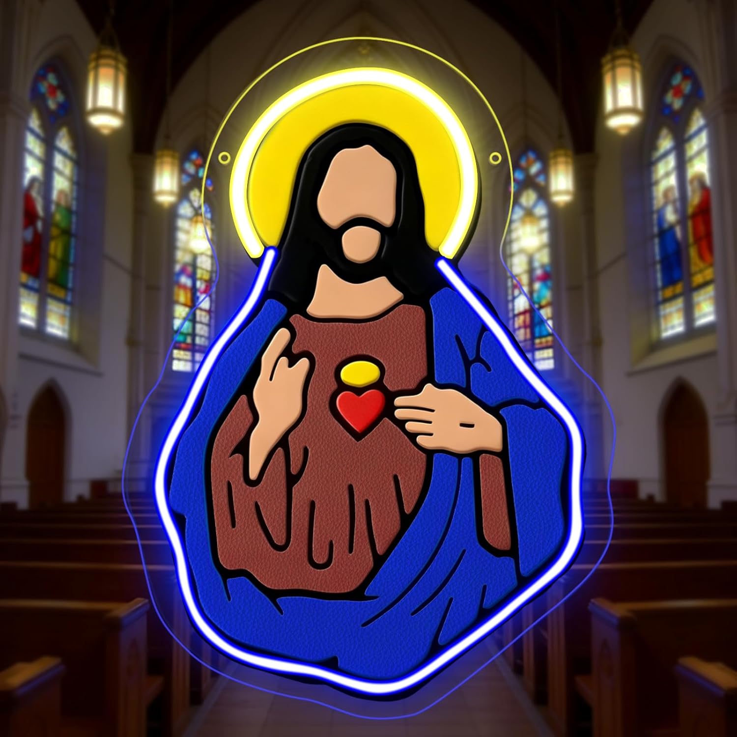 Sacred Heart of Jesus Neon Sig - Wedding Led avis et prix