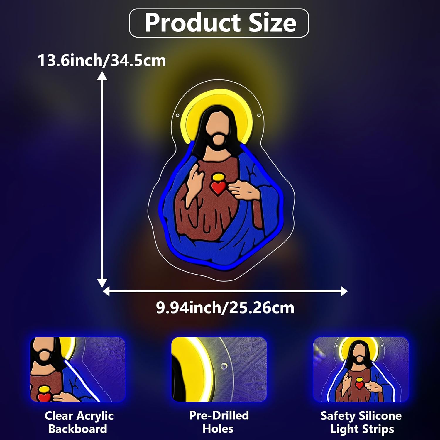 Sacred Heart of Jesus Neon Sig - Wedding Led avis et prix