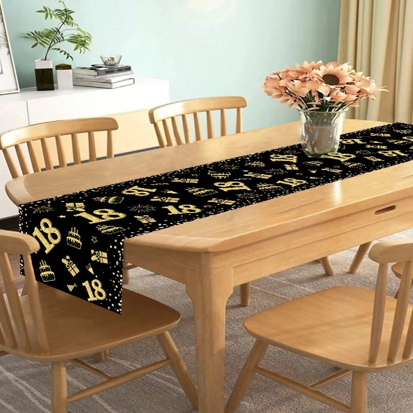 18th Birthday Table Runner, Bl - Table Runner Sequin avis et prix