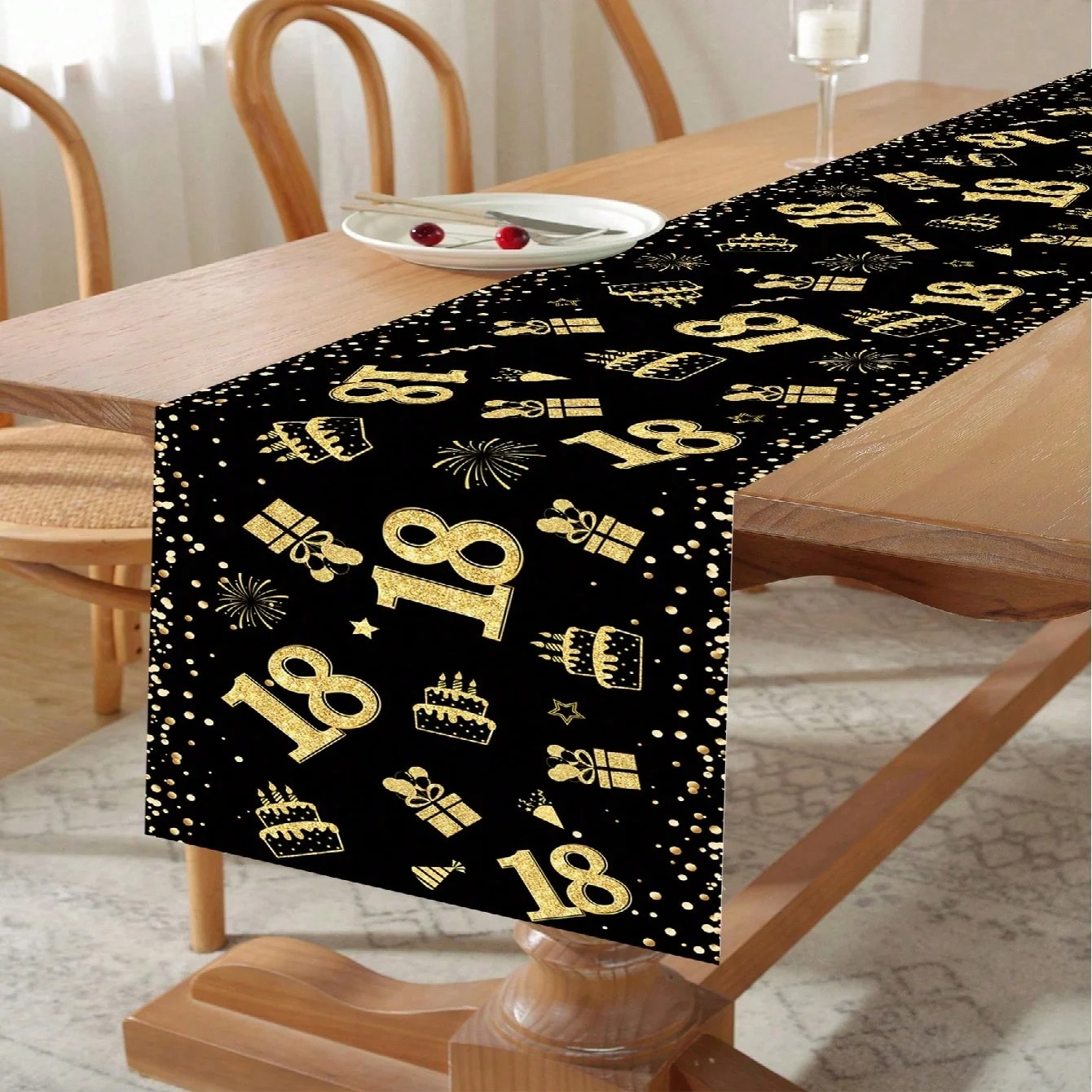 18th Birthday Table Runner, Bl - Table Runner Sequin avis et prix