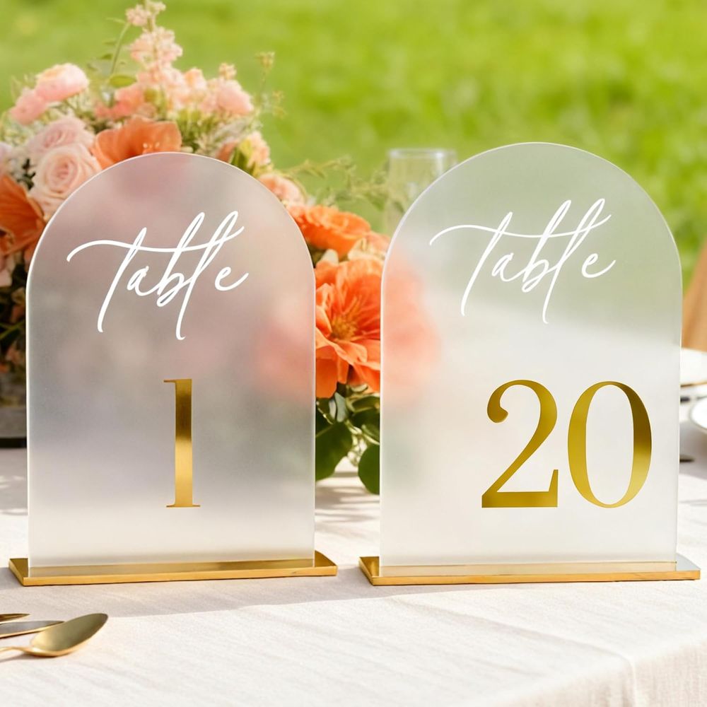 Frosted Arch Wedding Table Num - Table Number Gold avis et prix