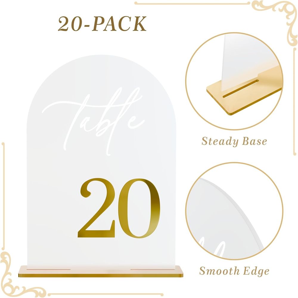 Frosted Arch Wedding Table Num - Table Number Gold avis et prix