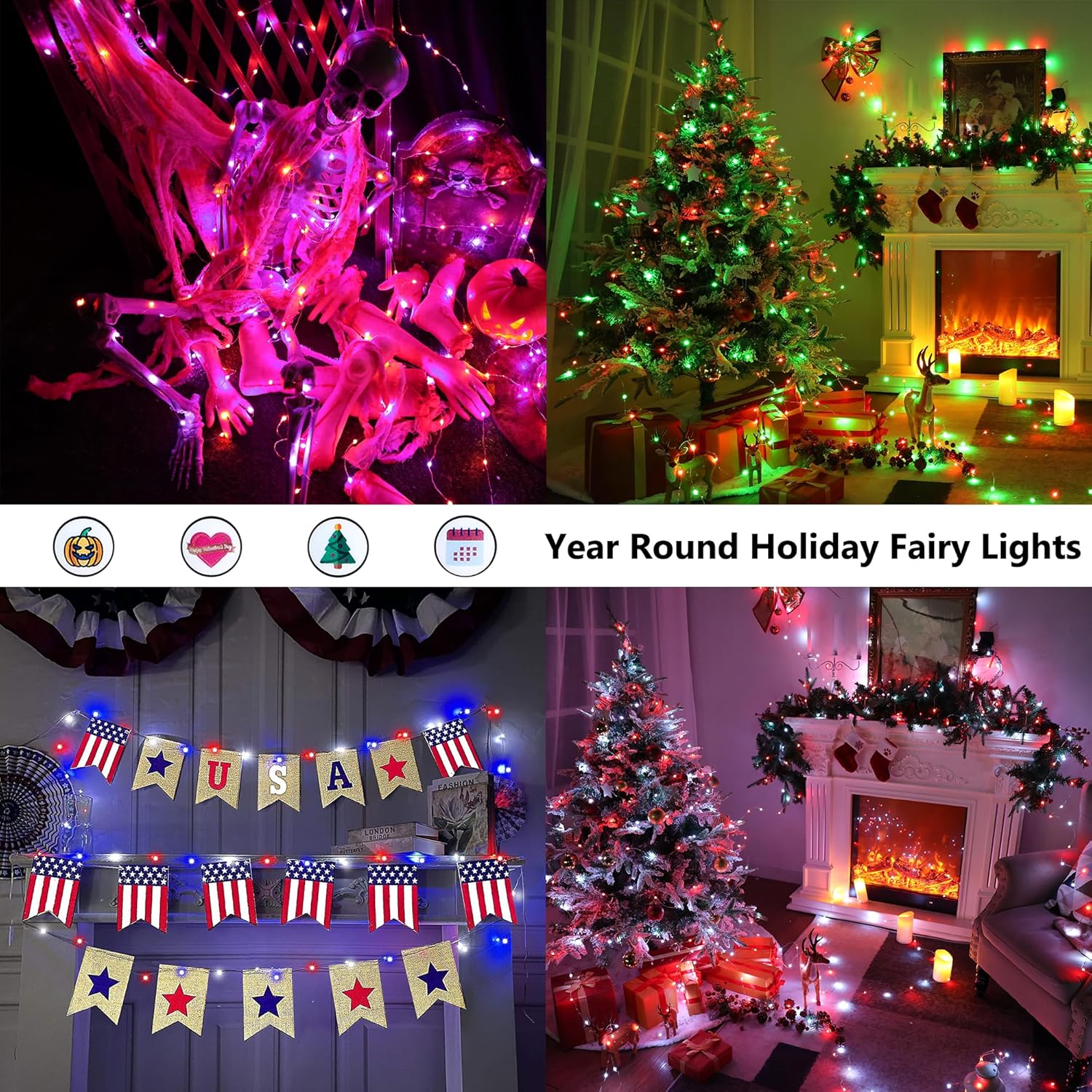 33ft 100 LED Red White Blue Fa - Wedding Led avis et prix
