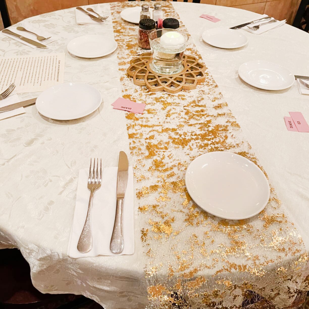Sparkle Metallic Gold Thin Tab - Table Runner Sequin avis et prix