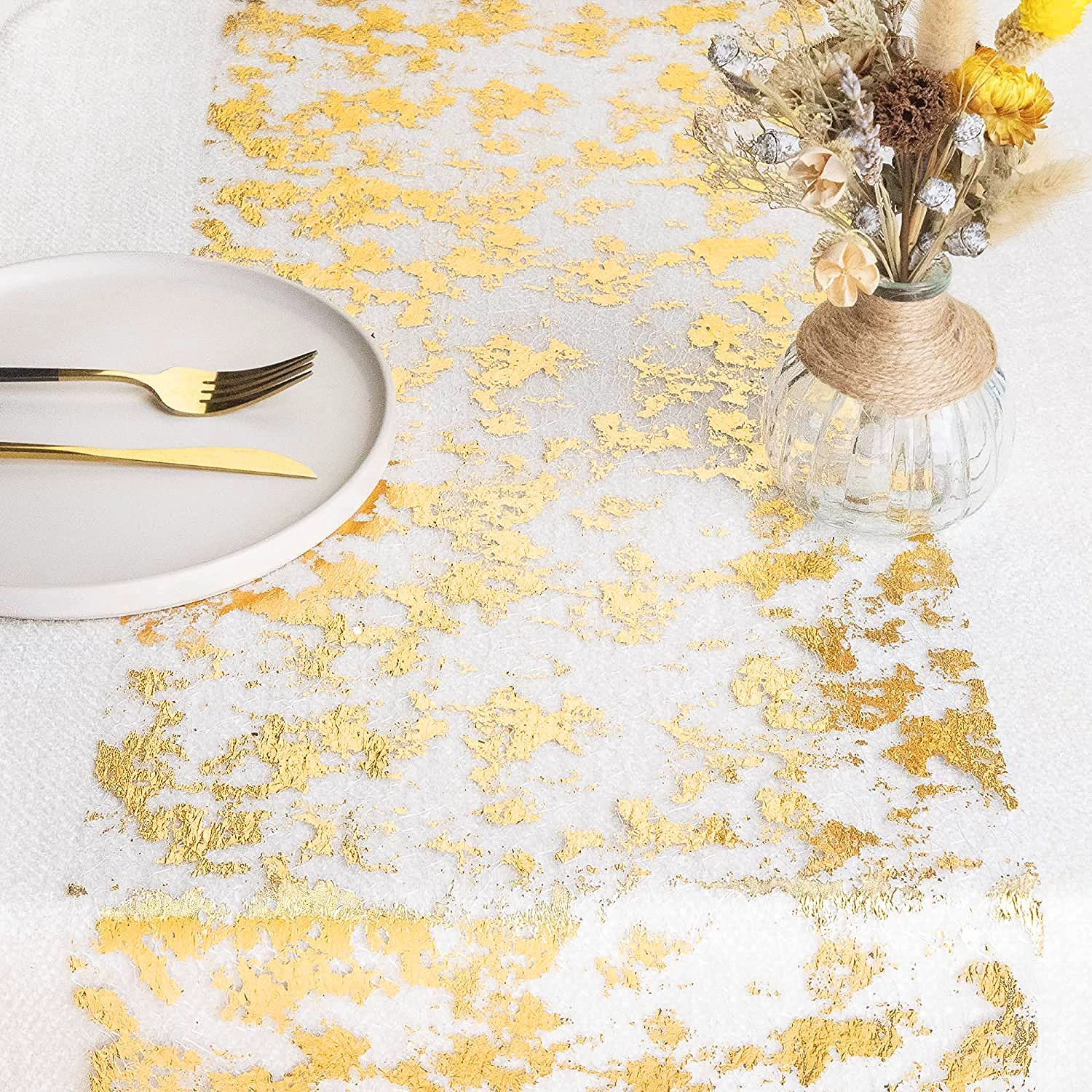 Sparkle Metallic Gold Thin Tab - Table Runner Sequin avis et prix