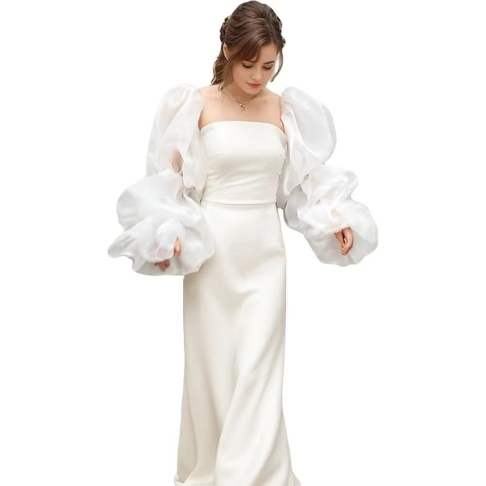 Elegant Puffy Wedding Arm Slee - Wedding Dress Supply avis et prix